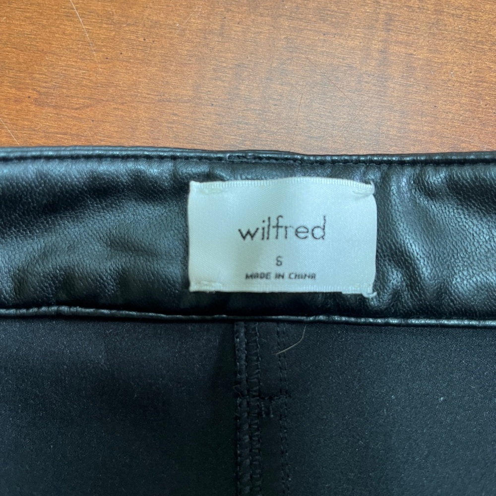 Wilfred faux leather ladies small Black Pants - Picture 7 of 9